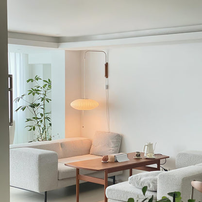 Contemporary Polymer Pull Chain Wall Light 1-Light