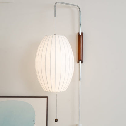 Contemporary Polymer Pull Chain Wall Light 1-Light