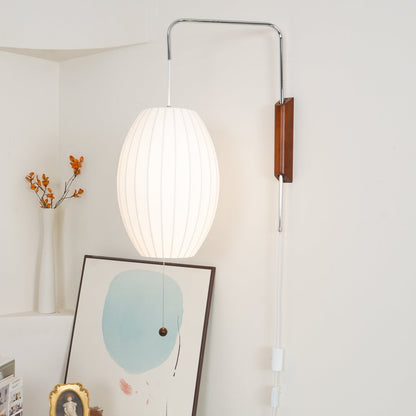 Contemporary Polymer Pull Chain Wall Light 1-Light
