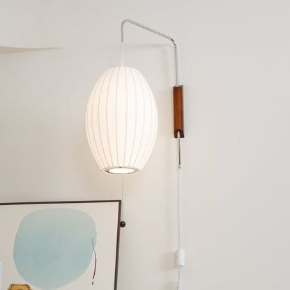 Contemporary Polymer Pull Chain Wall Light 1-Light
