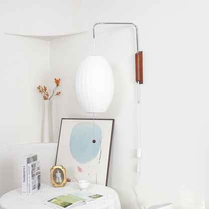 Contemporary Polymer Pull Chain Wall Light 1-Light
