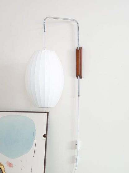 Contemporary Polymer Pull Chain Wall Light 1-Light