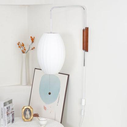 Contemporary Polymer Pull Chain Wall Light 1-Light