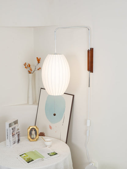 Contemporary Polymer Pull Chain Wall Light 1-Light