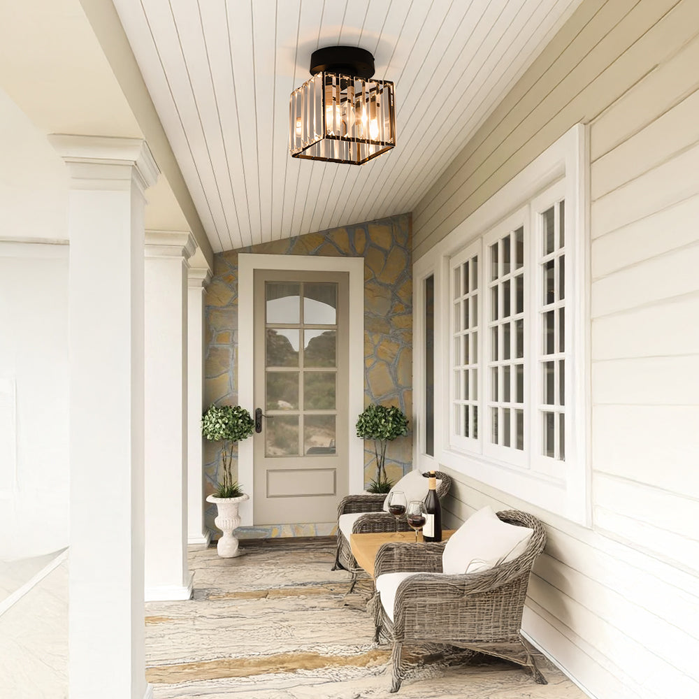 Contemporary Iron 1-Light Flush Ceiling Light 1-Light