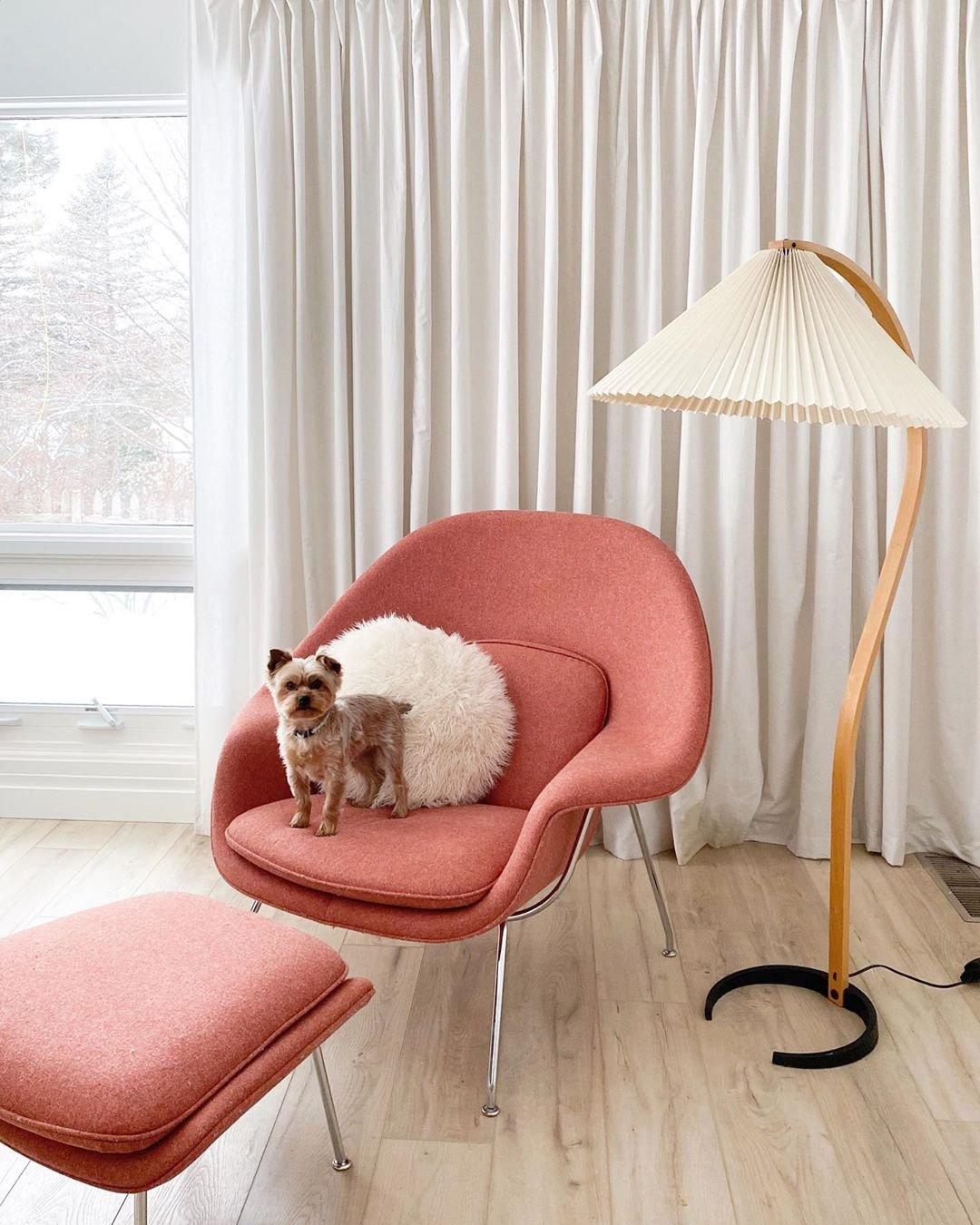 Contemporary Fabric Pleated Shade Floor Lamp 1-Light