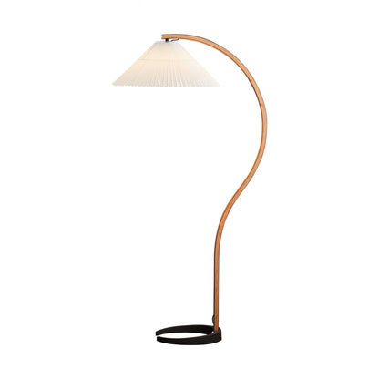 Contemporary Fabric Pleated Shade Floor Lamp 1-Light