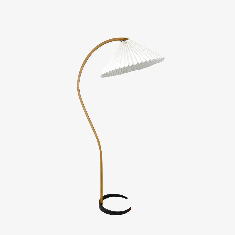 Contemporary Fabric Pleated Shade Floor Lamp 1-Light