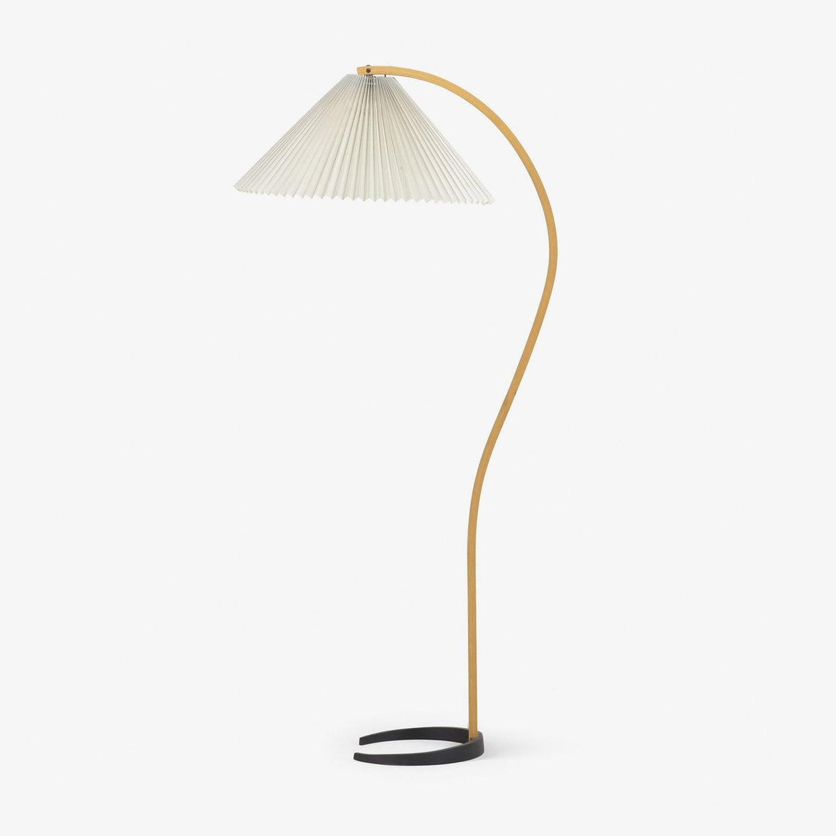Contemporary Fabric Pleated Shade Floor Lamp 1-Light