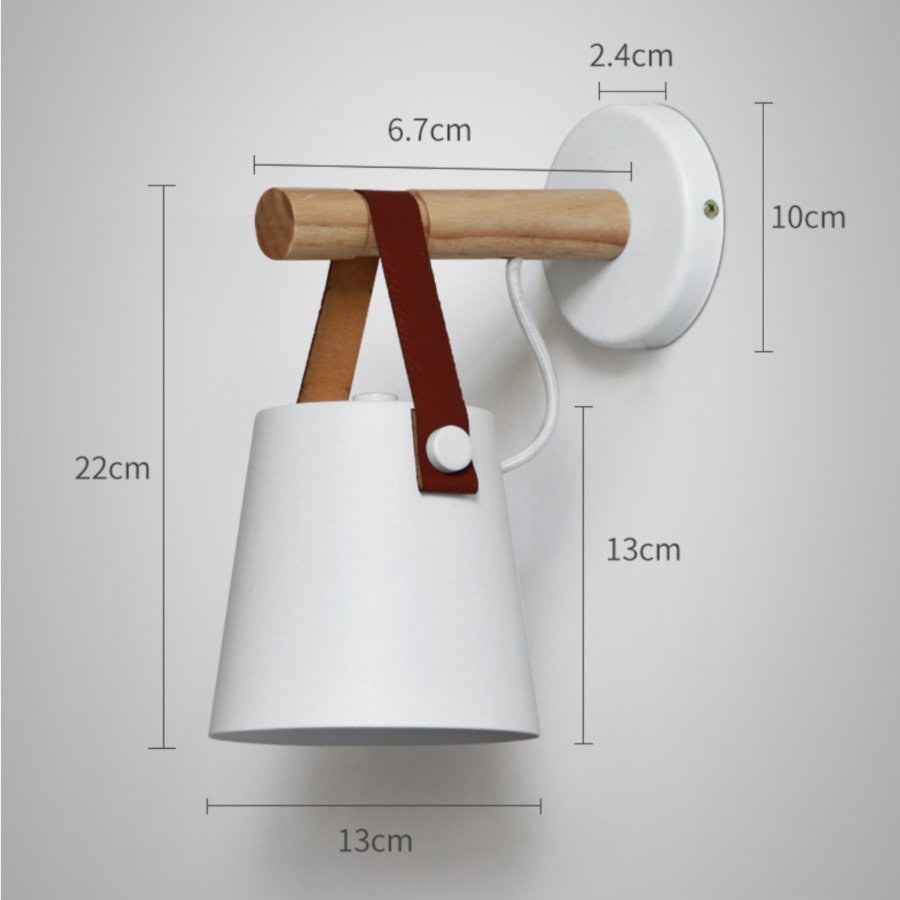 Contemporary Wood Strap Wall Light 1-Light