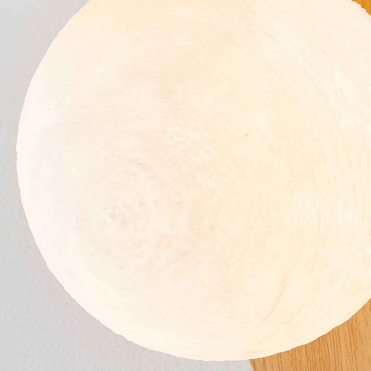 Contemporary Wood Opal Globe Wall Light 1-Light