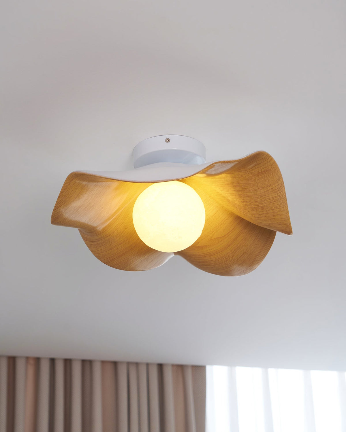 Contemporary Resin Globe Diffuser Ceiling Light 1-Light
