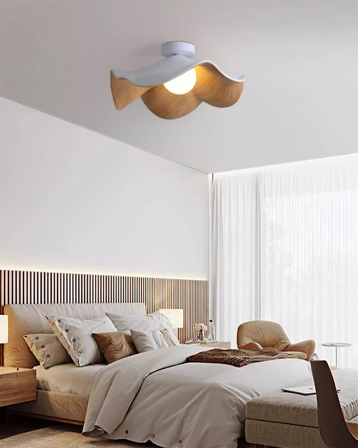 Contemporary Resin Globe Diffuser Ceiling Light 1-Light