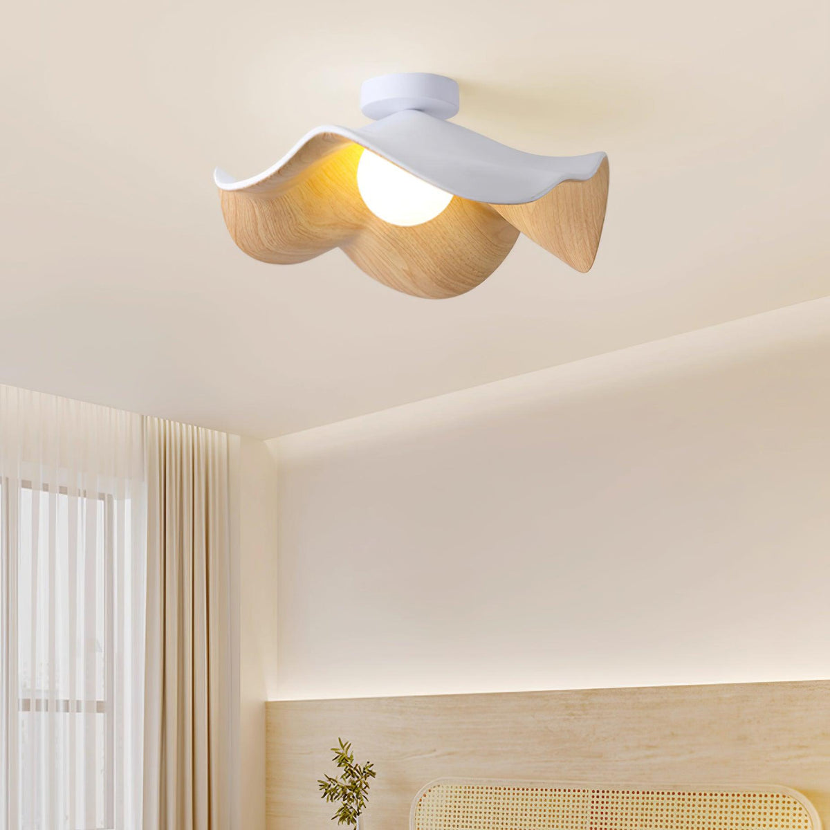 Contemporary Resin Globe Diffuser Ceiling Light 1-Light