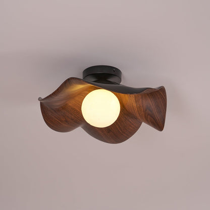 Contemporary Resin Globe Diffuser Ceiling Light 1-Light