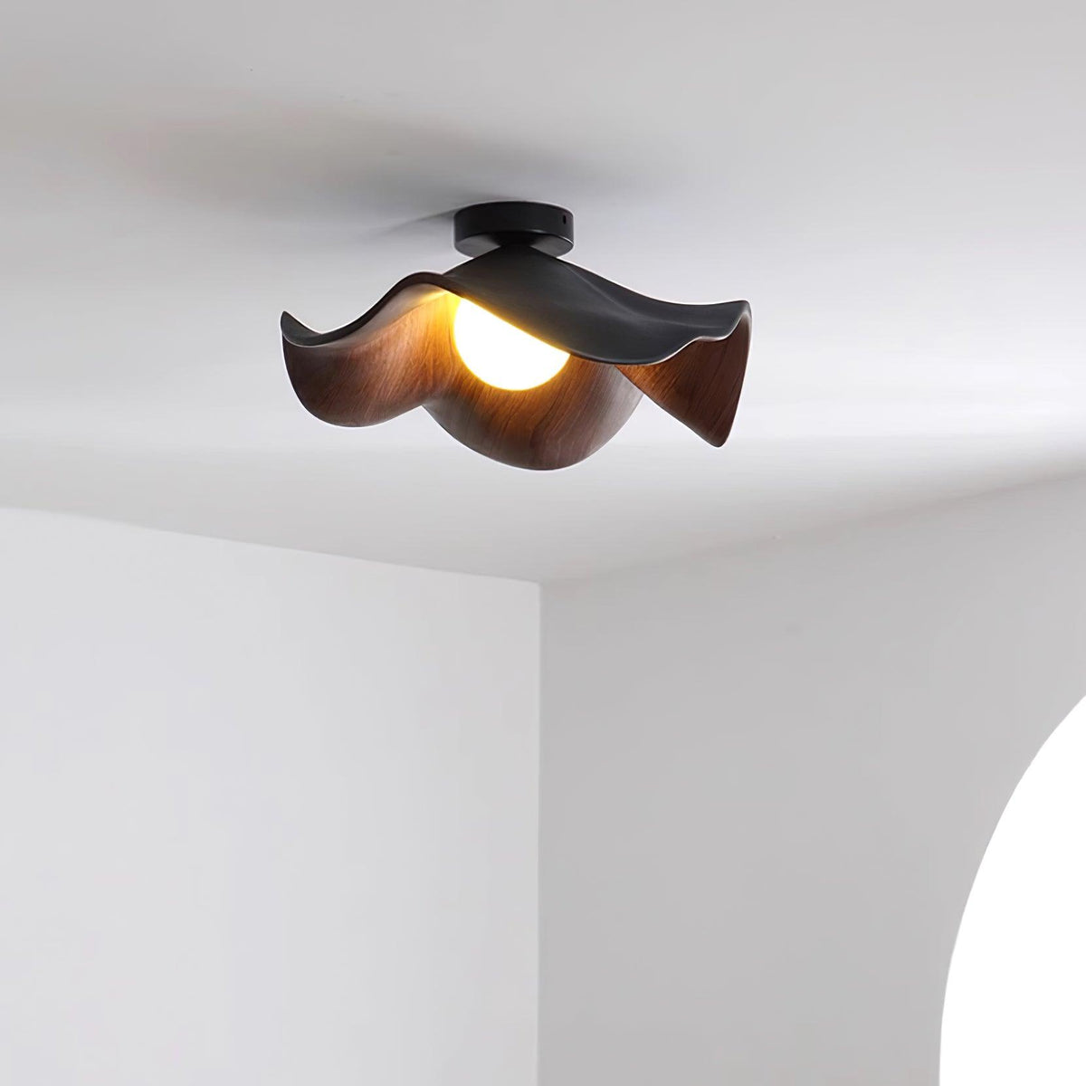 Contemporary Resin Globe Diffuser Ceiling Light 1-Light
