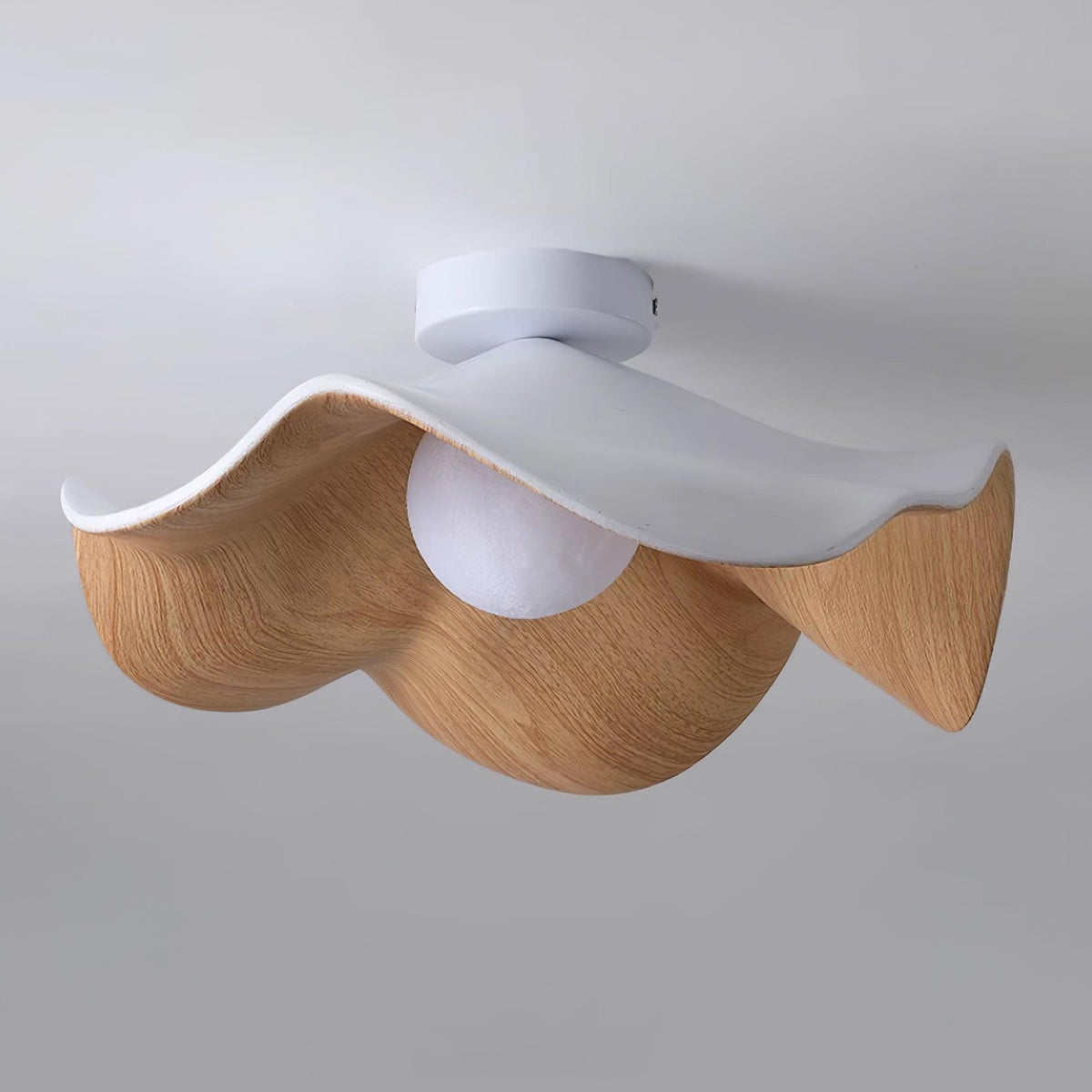 Contemporary Resin Globe Diffuser Ceiling Light 1-Light