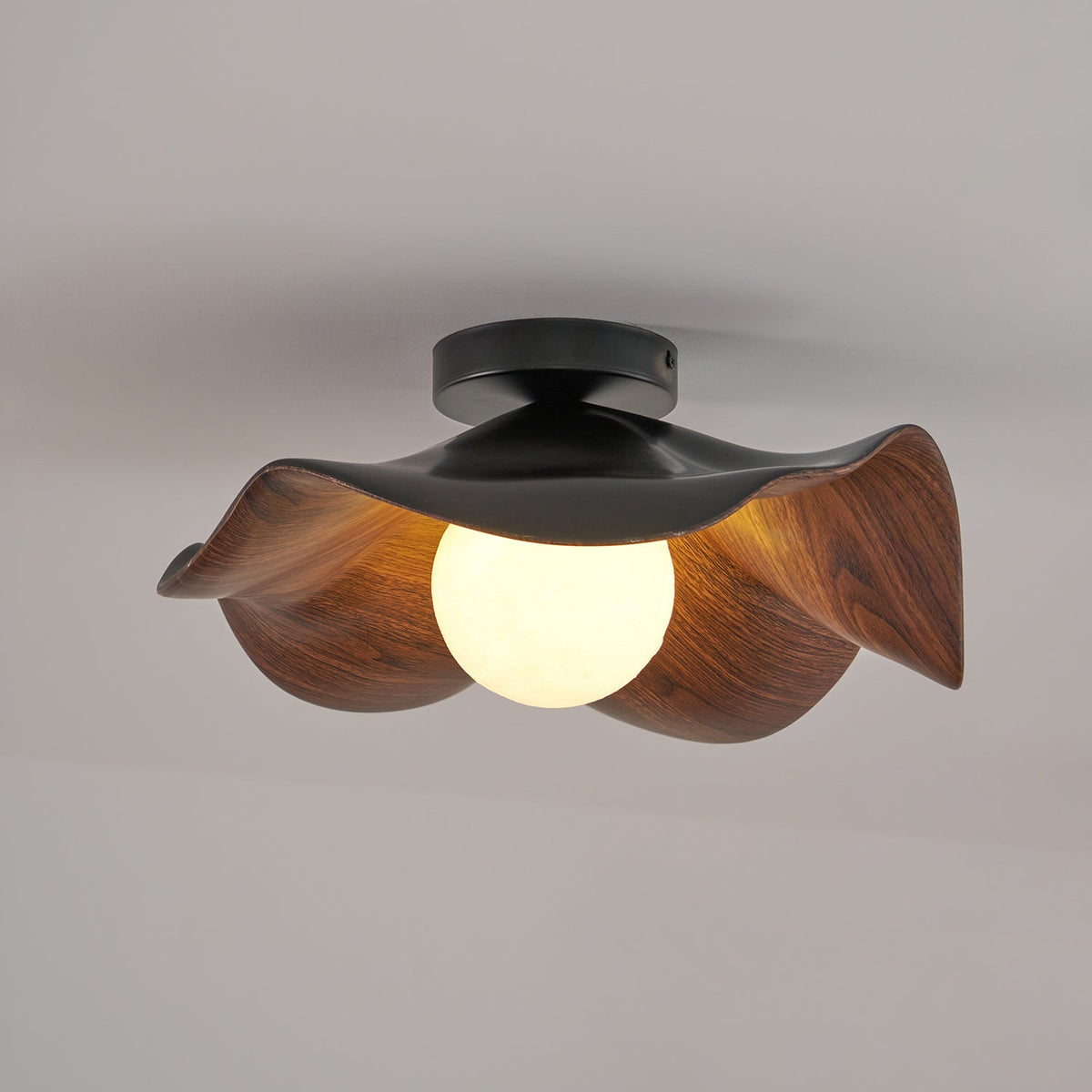 Contemporary Resin Globe Diffuser Ceiling Light 1-Light