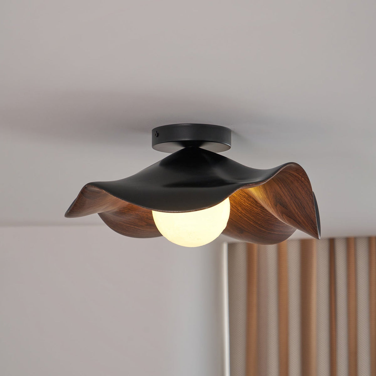 Contemporary Resin Globe Diffuser Ceiling Light 1-Light