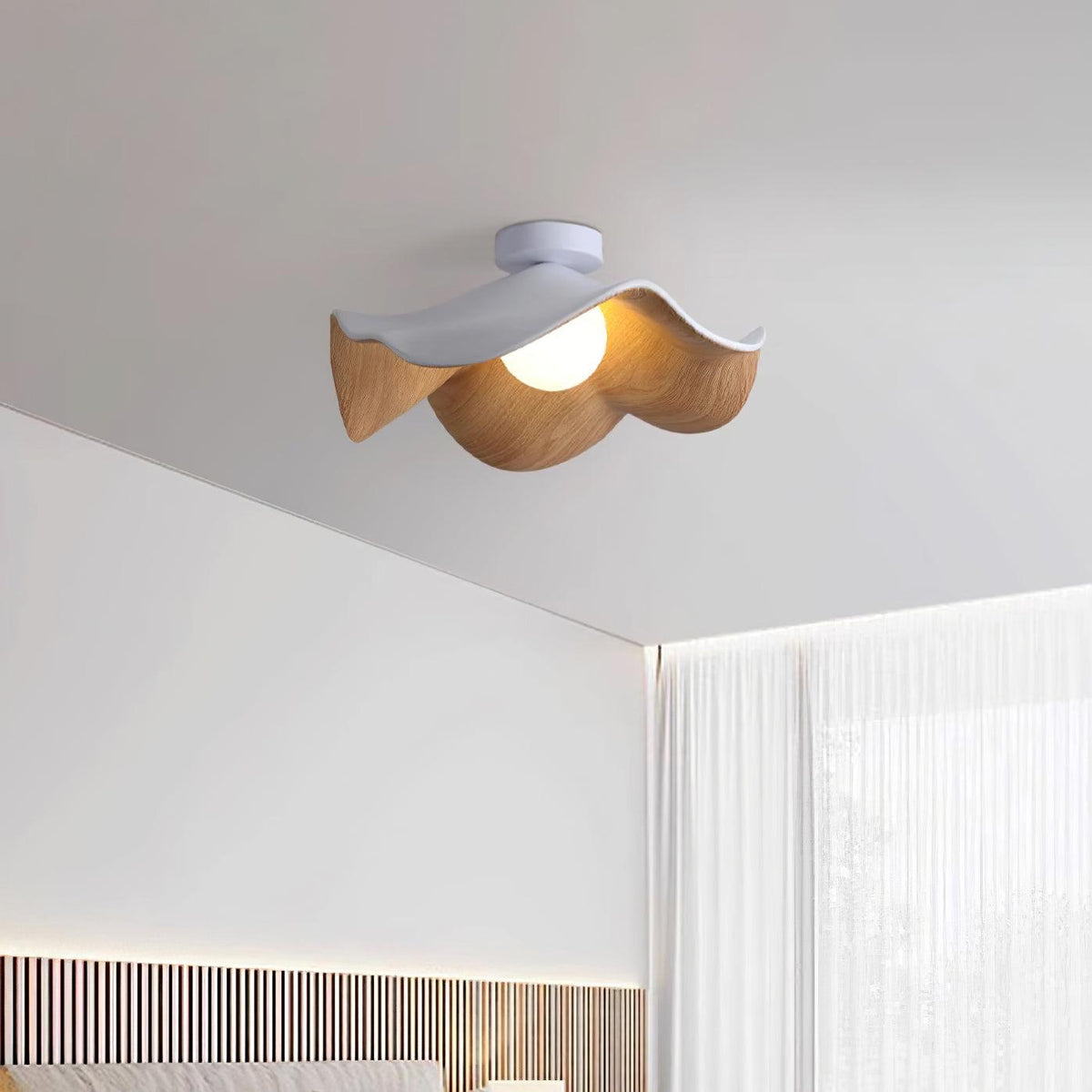 Contemporary Resin Globe Diffuser Ceiling Light 1-Light