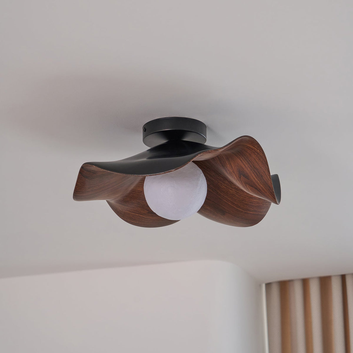 Contemporary Resin Globe Diffuser Ceiling Light 1-Light
