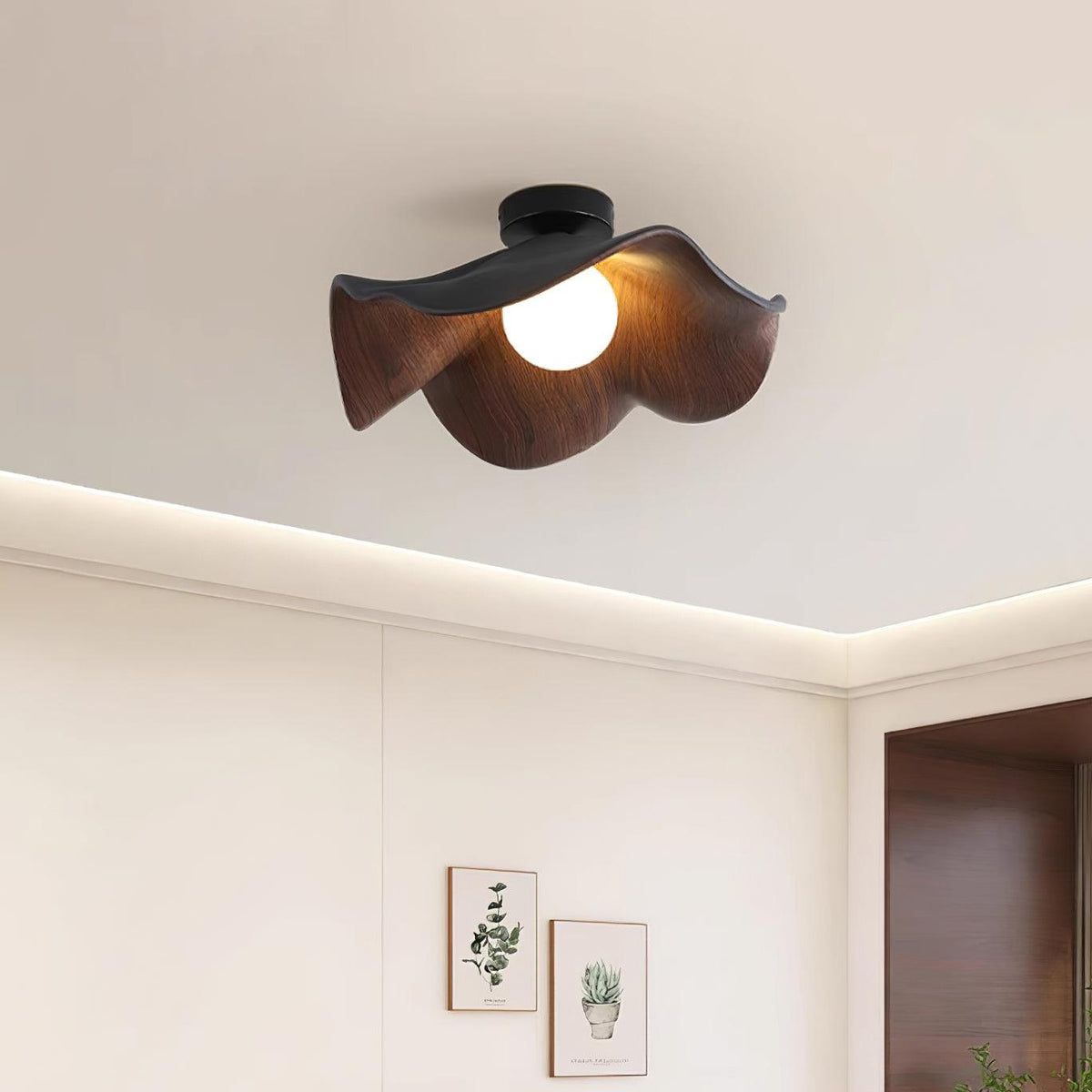 Contemporary Resin Globe Diffuser Ceiling Light 1-Light