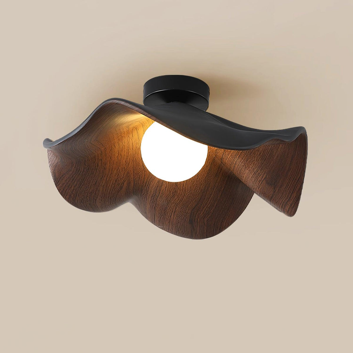 Contemporary Resin Globe Diffuser Ceiling Light 1-Light