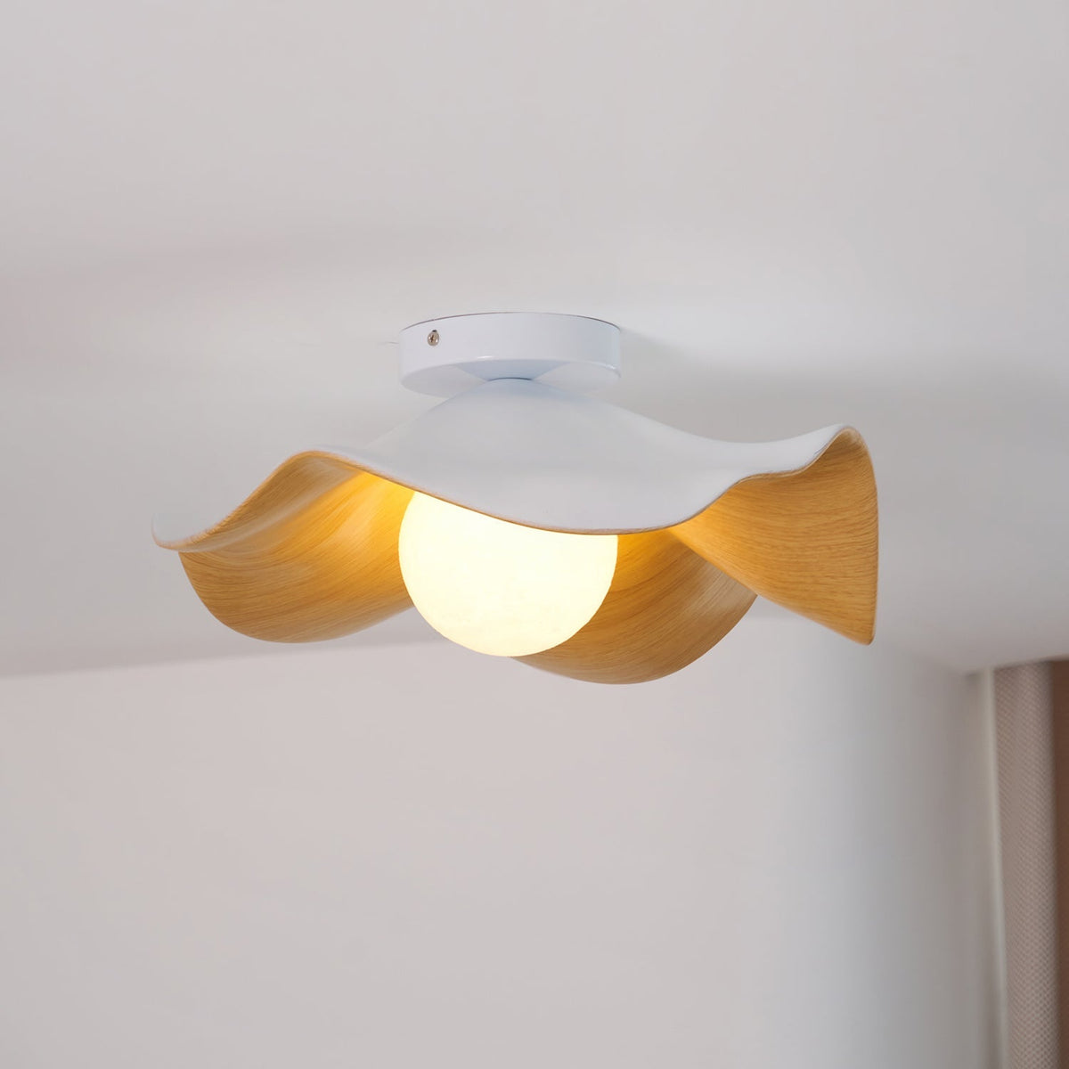 Contemporary Resin Globe Diffuser Ceiling Light 1-Light