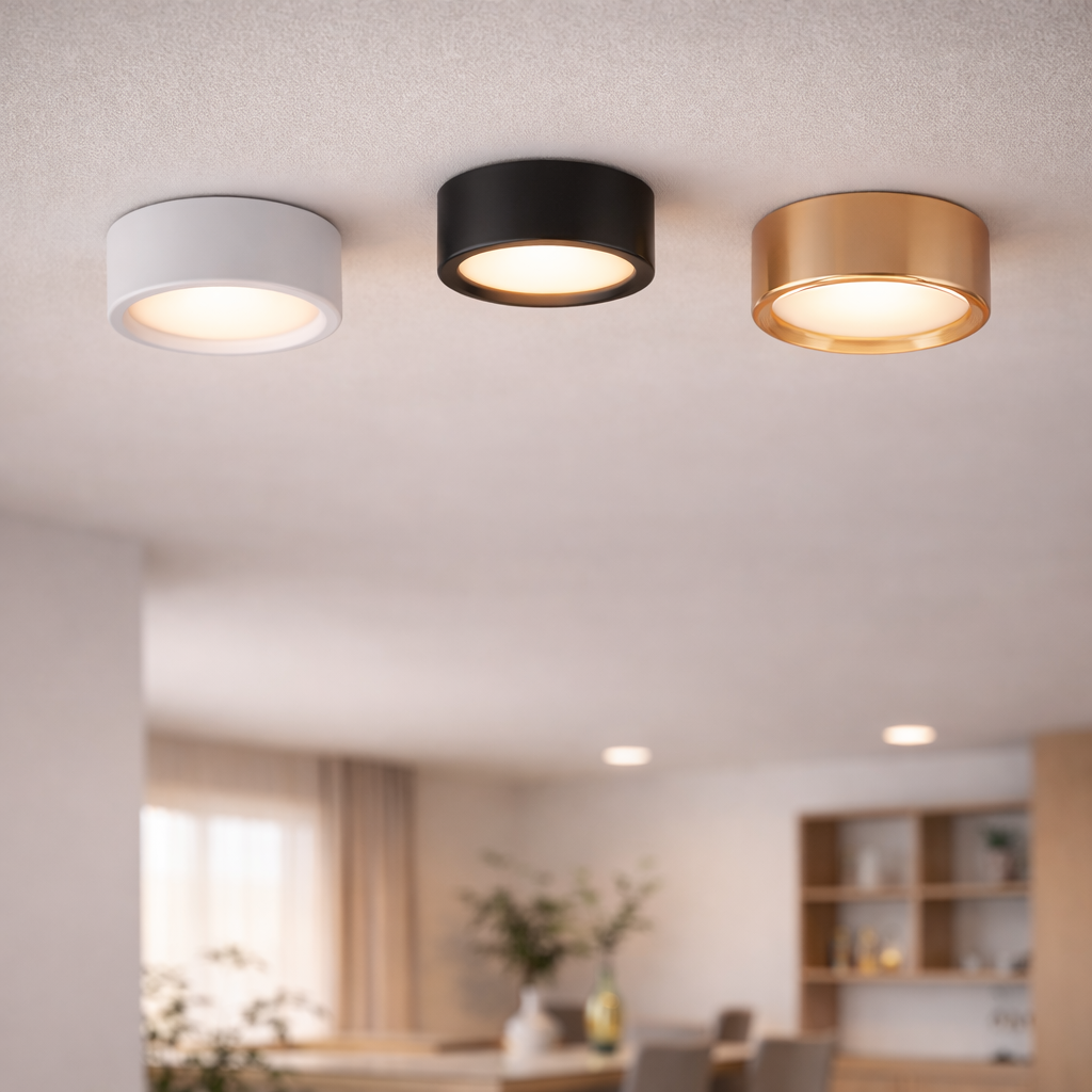 Modern Iron Flush Ø7.5cm Ceiling Light 1-Light