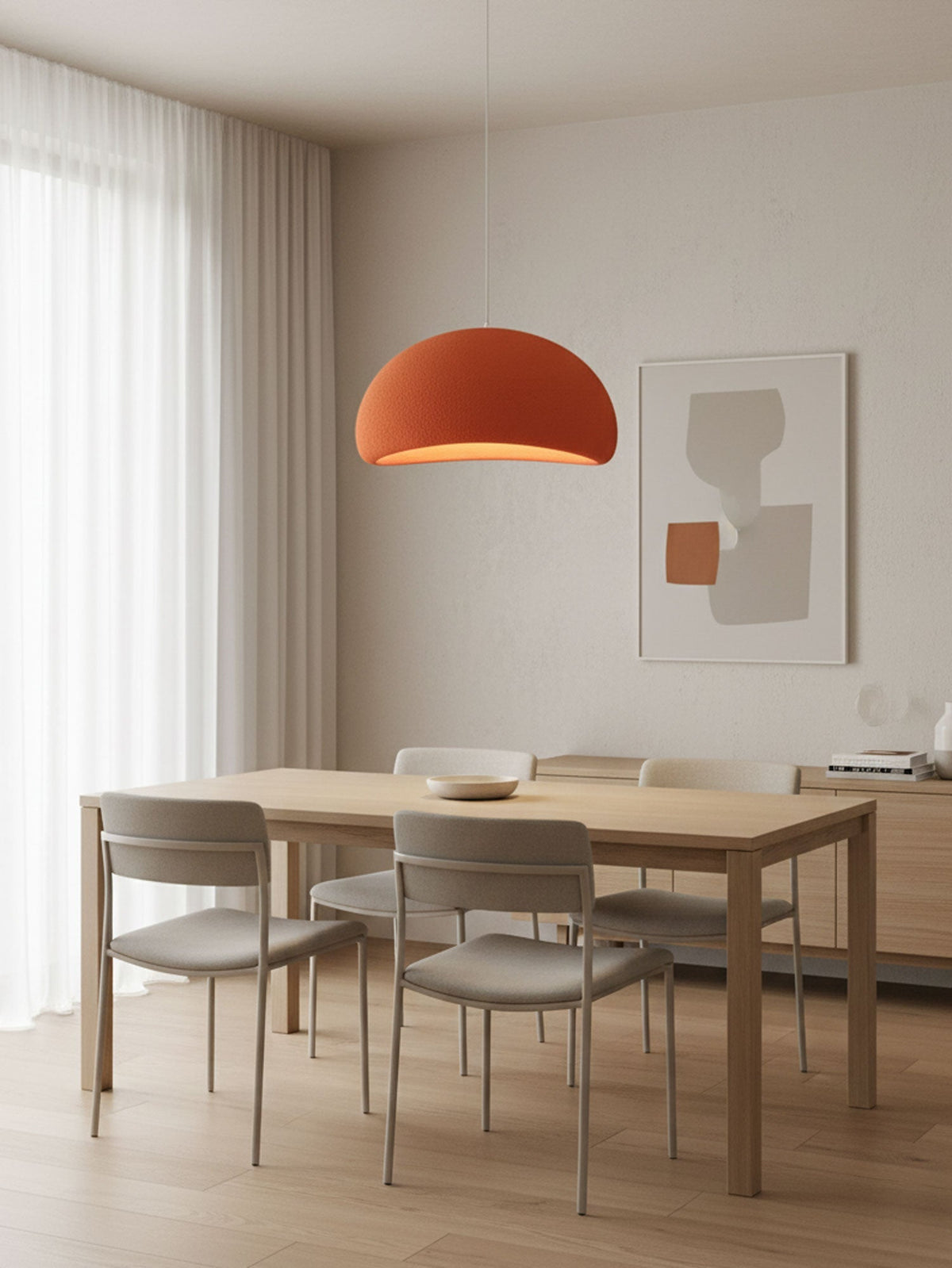 Contemporary Minimalist Dome LED Pendant Light 1-Light