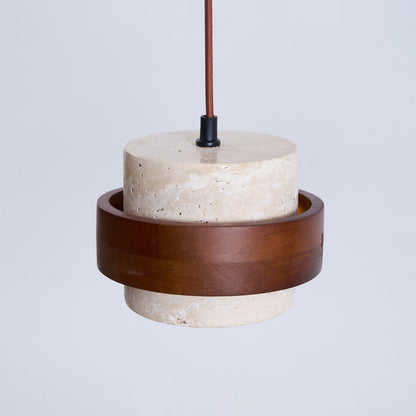 Contemporary Travertine Downlight Pendant Light