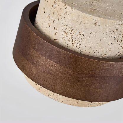 Contemporary Travertine Downlight Pendant Light