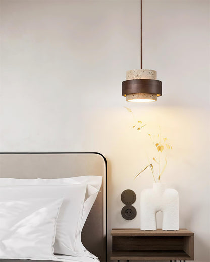 Contemporary Travertine Downlight Pendant Light