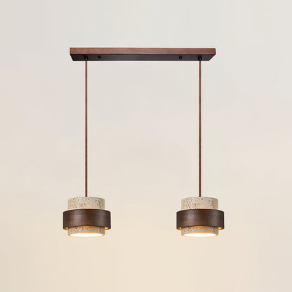 Contemporary Travertine Downlight Pendant Light