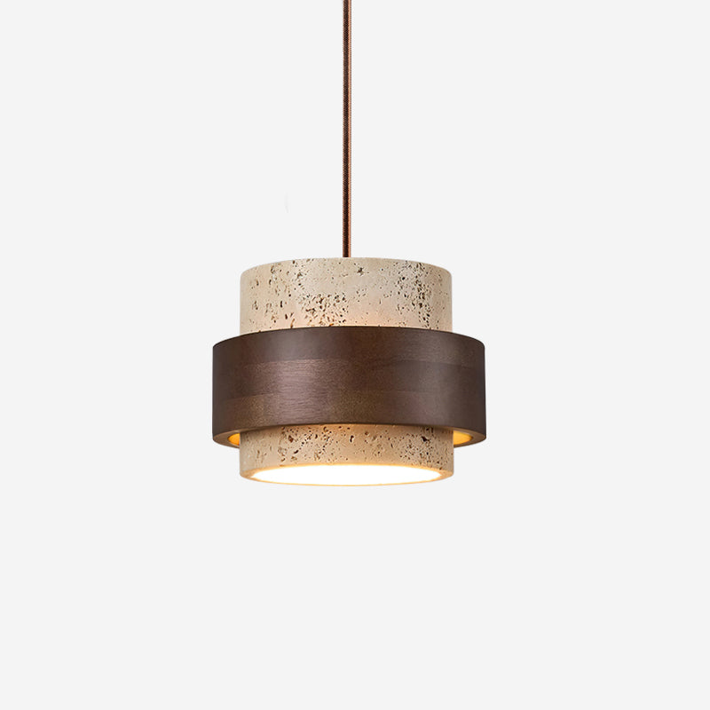 Contemporary Travertine Downlight Pendant Light