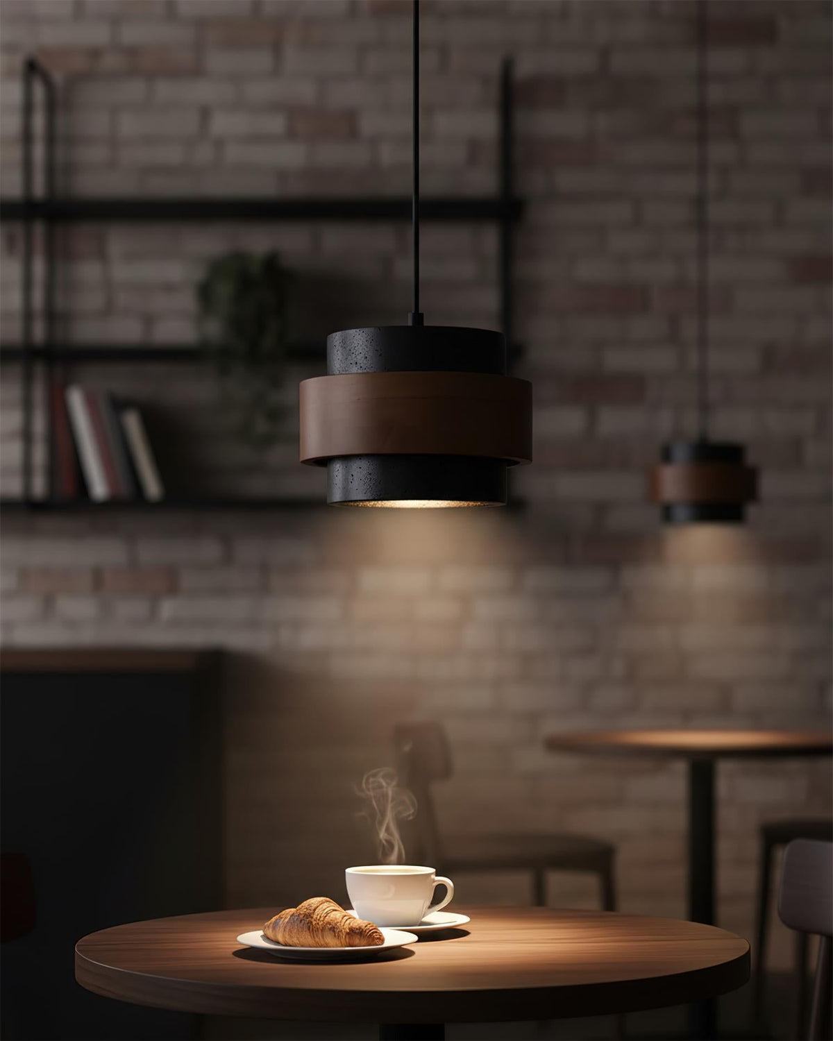 Contemporary Travertine Downlight Pendant Light