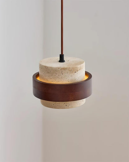Contemporary Travertine Downlight Pendant Light