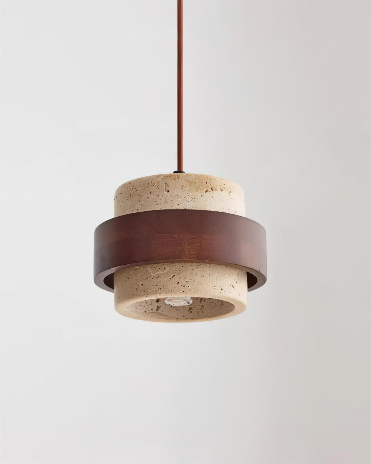 Contemporary Travertine Downlight Pendant Light