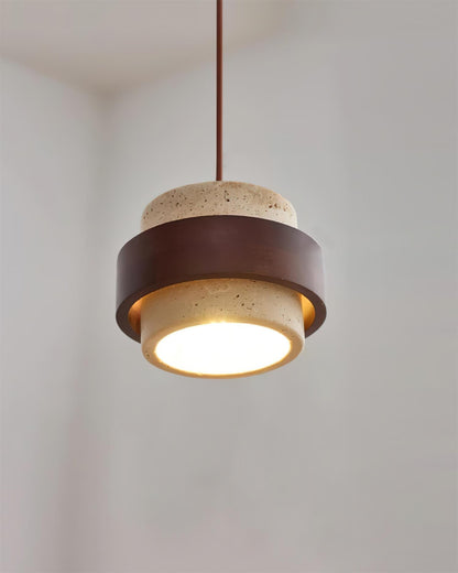 Contemporary Travertine Downlight Pendant Light