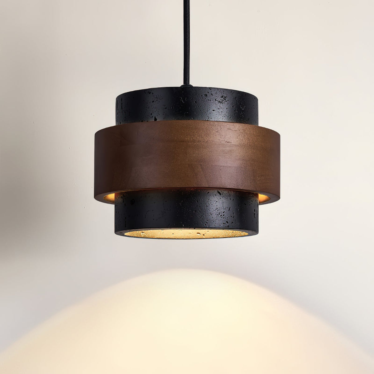Contemporary Travertine Downlight Pendant Light