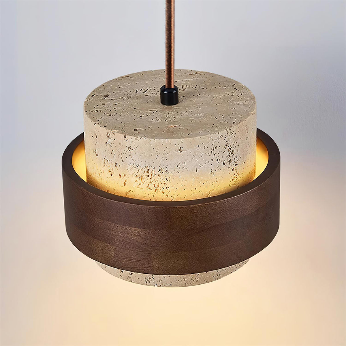 Contemporary Travertine Downlight Pendant Light