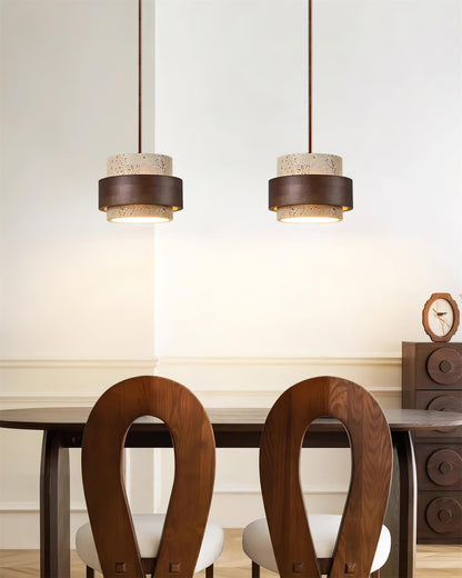 Contemporary Travertine Downlight Pendant Light