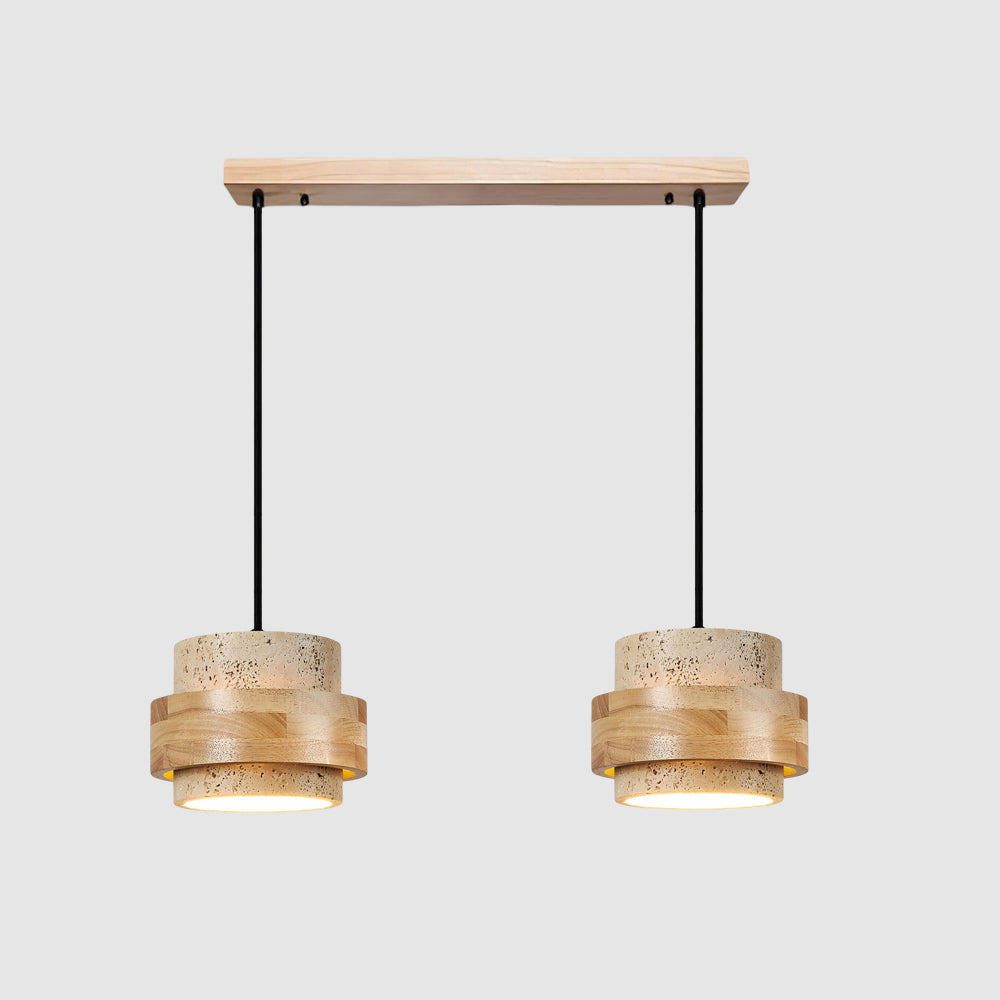 Contemporary Travertine Downlight Pendant Light