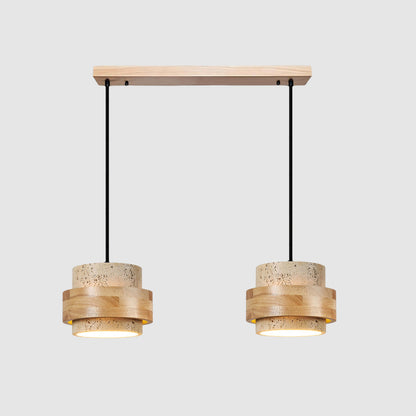 Contemporary Travertine Downlight Pendant Light