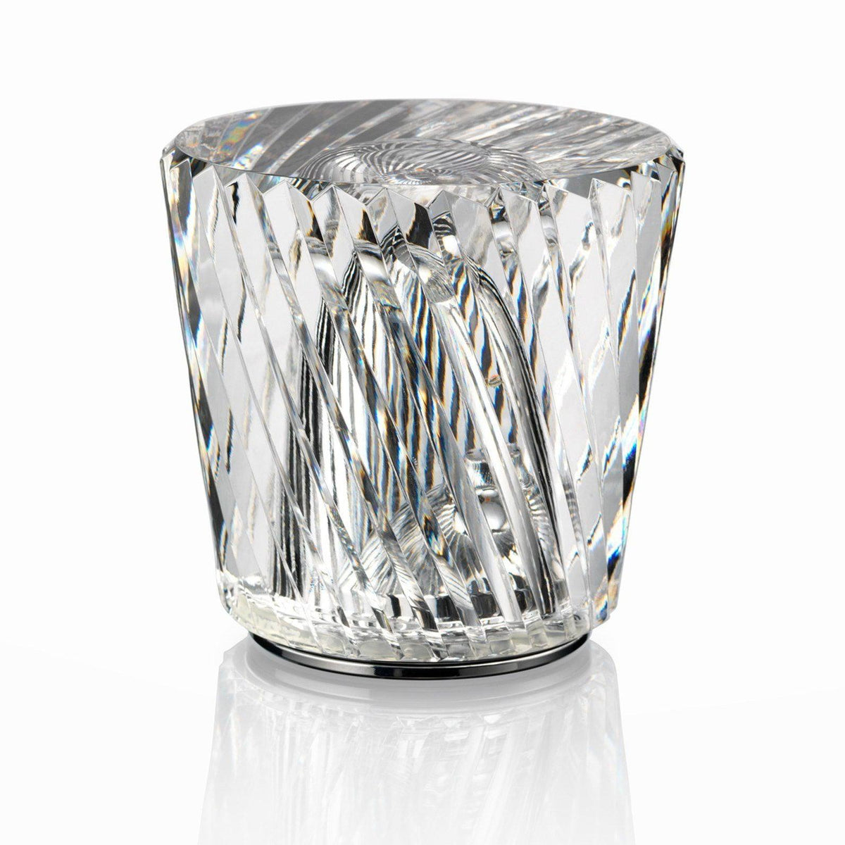 Contemporary Crystal Faceted Prism Table Lamp 1-Light