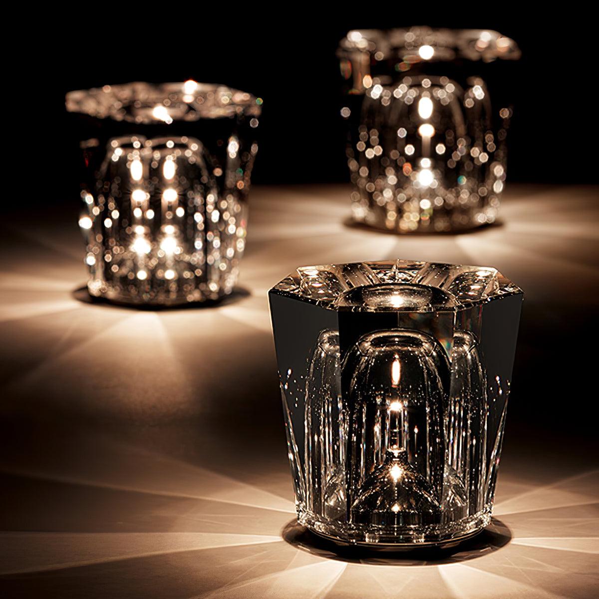 Contemporary Crystal Faceted Prism Table Lamp 1-Light