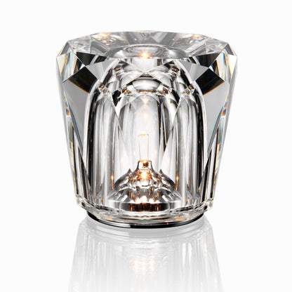 Contemporary Crystal Faceted Prism Table Lamp 1-Light