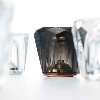 Contemporary Crystal Faceted Prism Table Lamp 1-Light