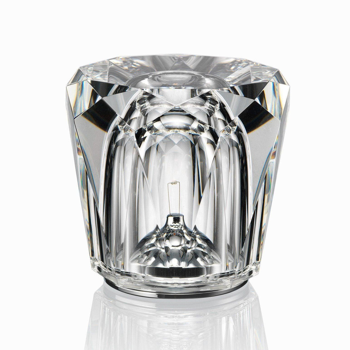 Contemporary Crystal Faceted Prism Table Lamp 1-Light