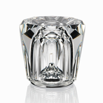 Contemporary Crystal Faceted Prism Table Lamp 1-Light